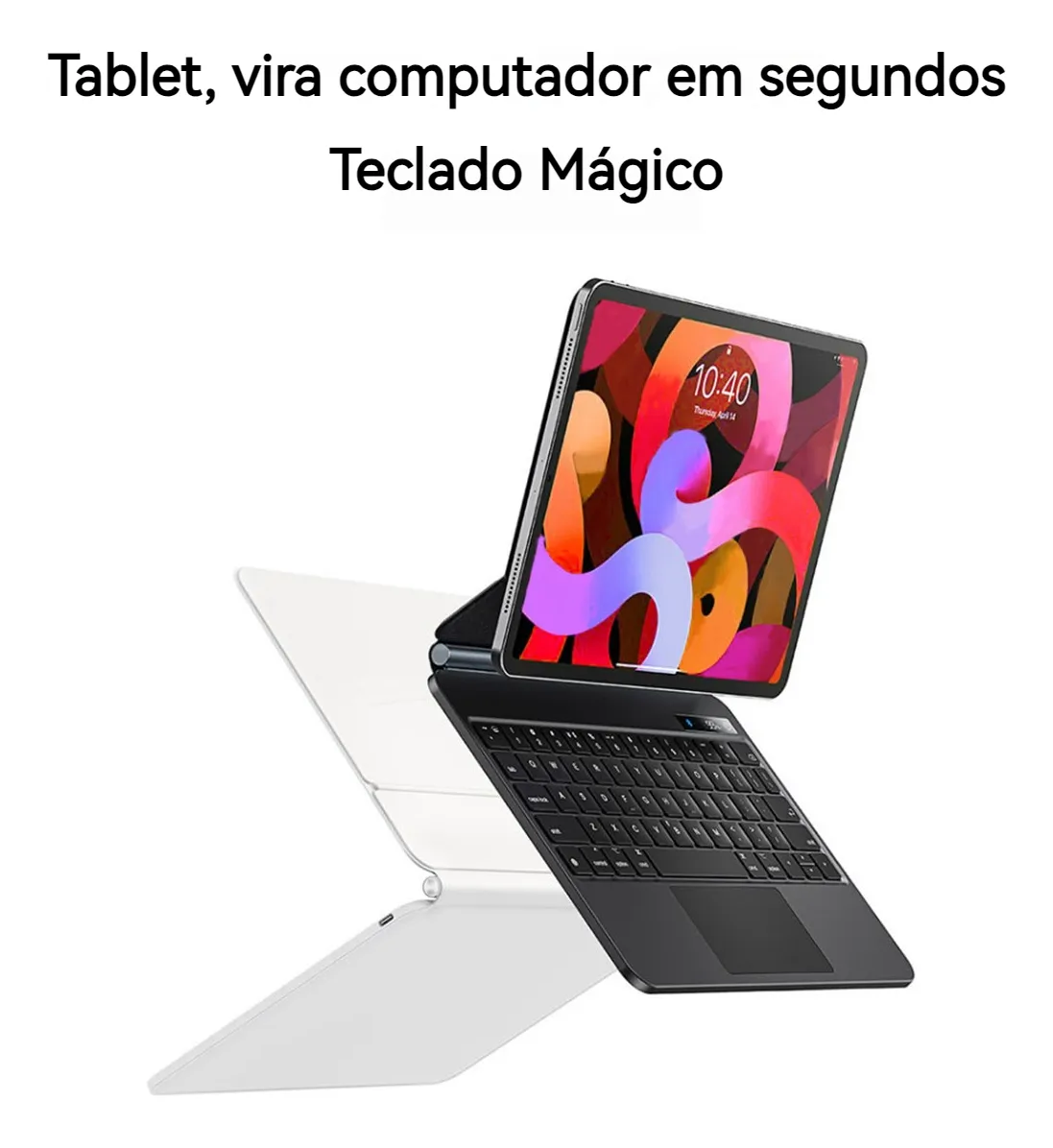 Capa De Teclado De Toque Magnético Para Modelos De iPad - Imagem 3