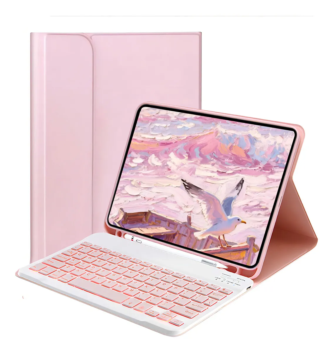 Capa Para Tab A8 10.5 X200/x205 Teclado Bluetooth Iluminado Cor Preto Teclado Iluminado - Imagem 6