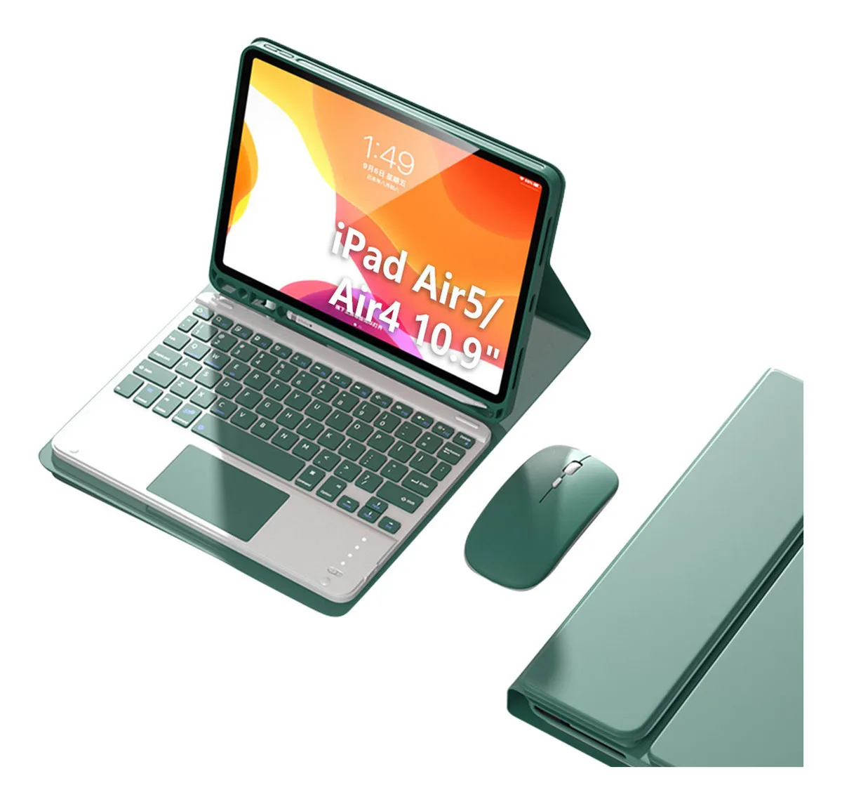 Capa Para iPad Air4/air5 10.9pol E Teclado De Bluetooth Cor Sakura Pink + Teclado - Imagem 25