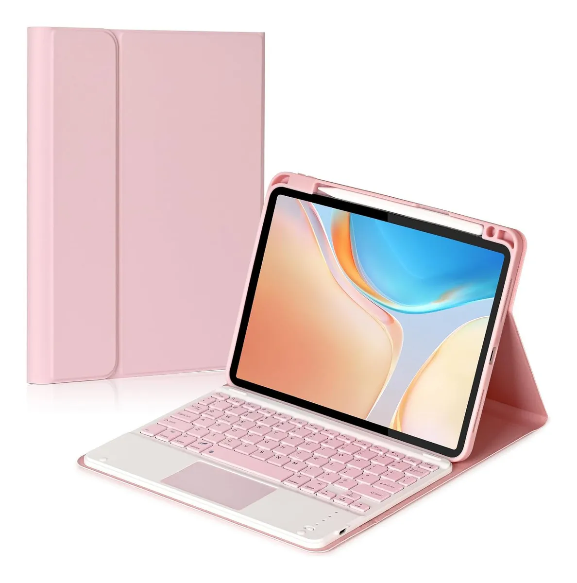 Capa Smart Magnética Dobrável Para iPad 9/8/7/air 3/pro10.5 Cor Névoa Azul - Imagem 6