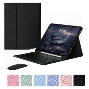 Capa Para iPad 10.2'' 9ª 8ª 7ª Geração Tablet teclado mouse Cor Capa Preta E Teclado Preto E Mouse Bluetooth De Carregamento SPLPLUS