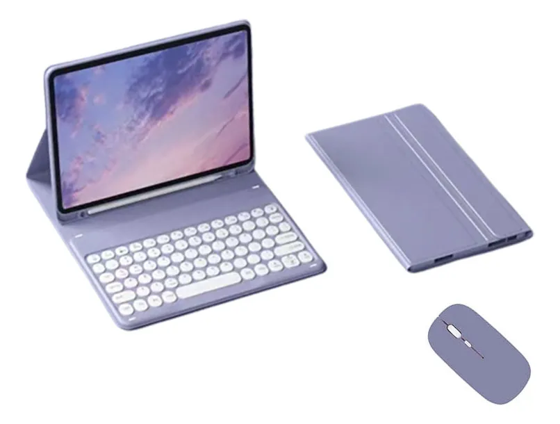 Capa + Teclado Iluminado Bluetooth Para Tab A8 10.5 X200x205 Cor Ouro + Teclado Iluminado - Imagem 11