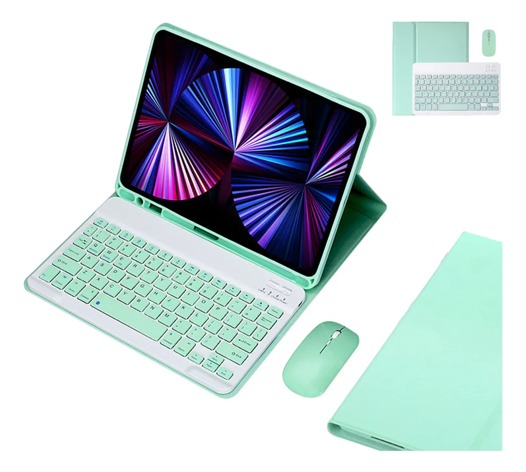 Teclado Bluetooth + Capa + Mouse Para iPad 9ª 8ª 7ª Geração - Imagem 15