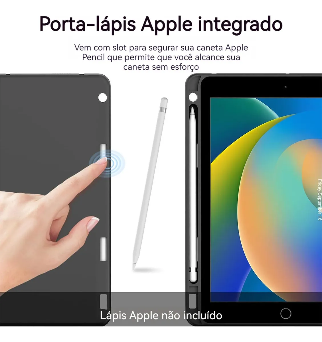 Retroiluminados Teclado+mouse+capa Para iPad 9ª/8ª/7ª - Imagem 4