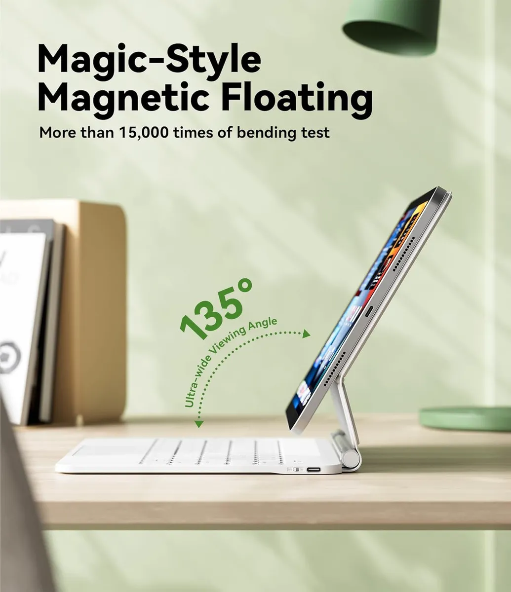 Capa De Teclado De Toque Magnético Para Modelos De iPad - Imagem 8