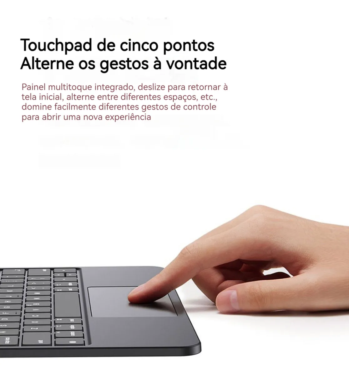 Capa De Teclado De Toque Magnético Para Modelos De iPad - Imagem 6