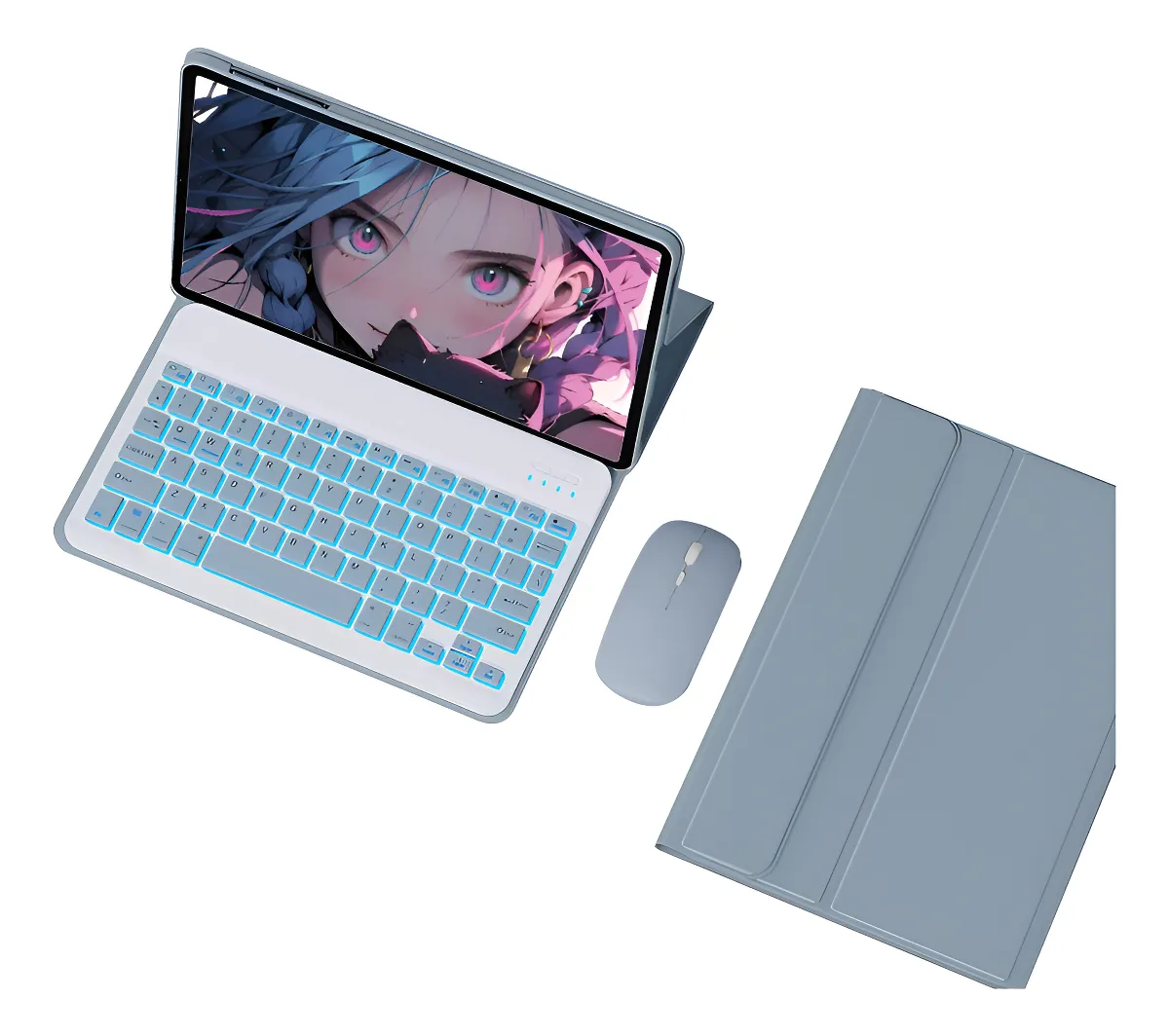 Retroiluminados Teclado+mouse+capa Para iPad 9ª/8ª/7ª - Imagem 11