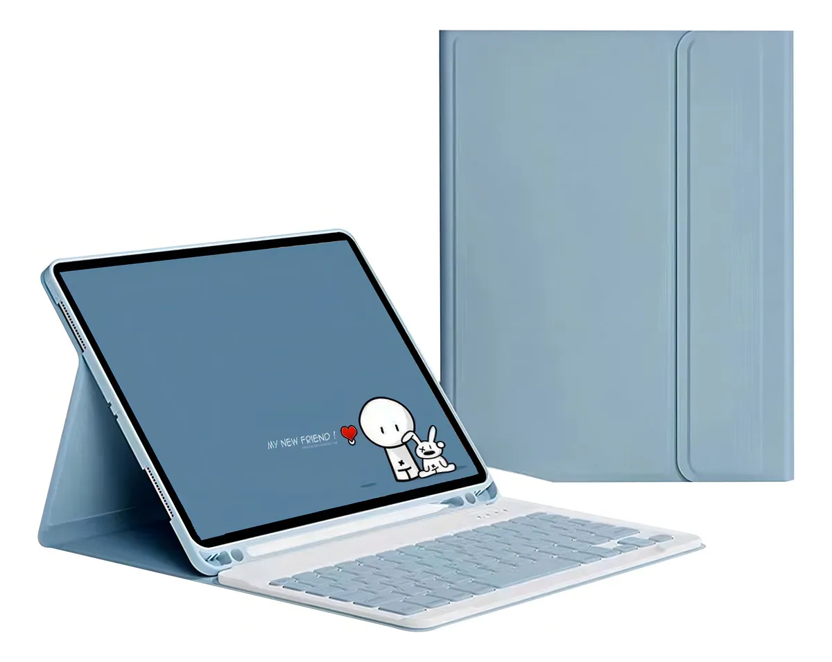 Capa Para iPad Air4/air5 10.9pol E Teclado De Bluetooth Cor Sakura Pink + Teclado - Imagem 13