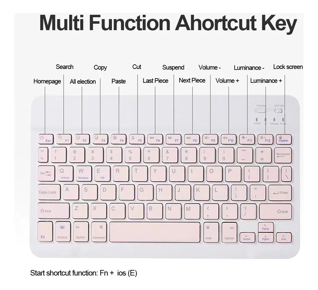 Teclado Bluetooth + Prova De Quedas Capa Para Samsung Tab A8 - Imagem 9