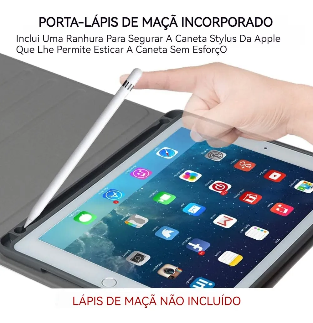 Teclado Bluetooth Touch + Capa Para iPad 9ª/8ª/7ª Geração - Imagem 8