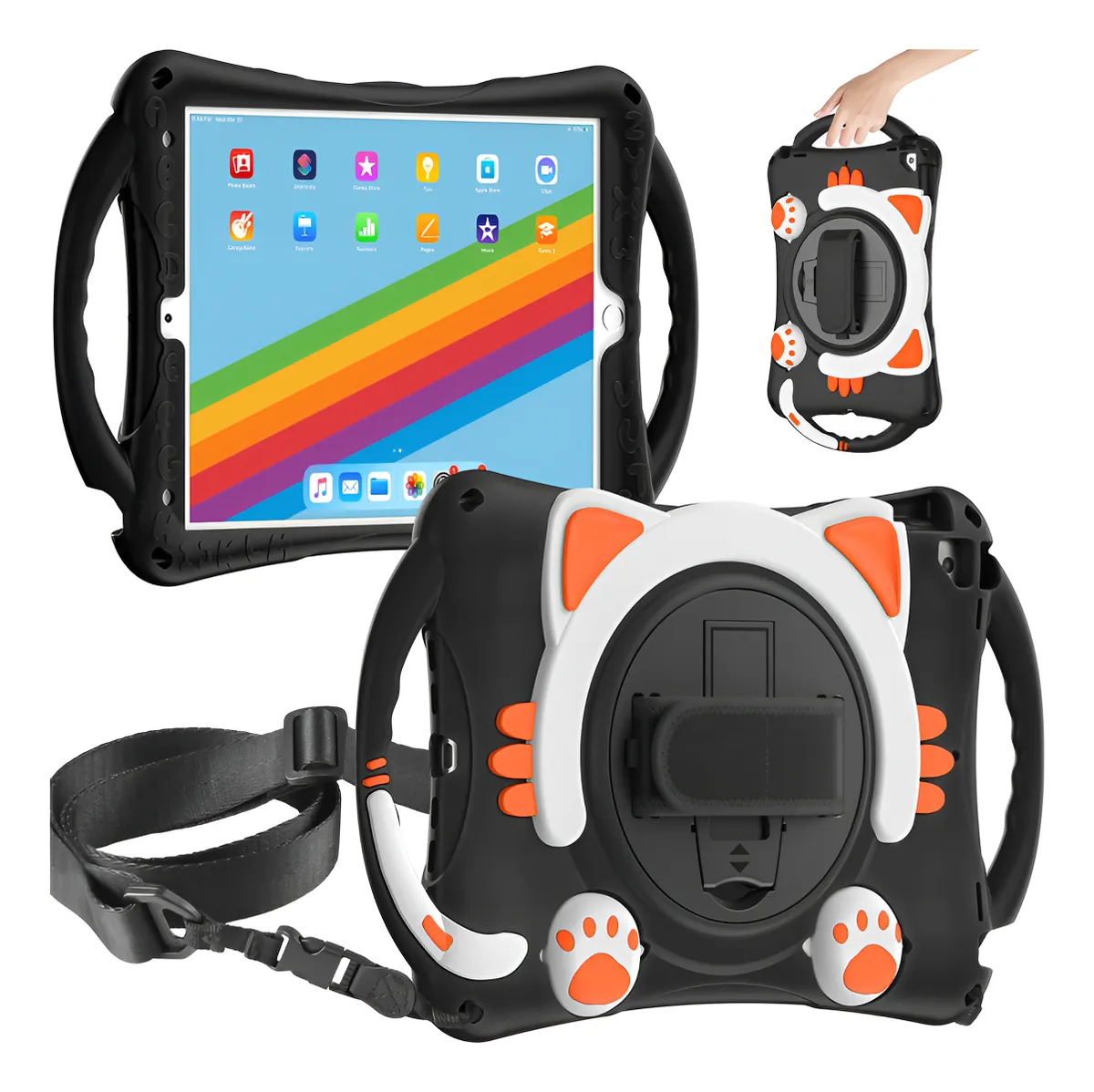 Com Alça Capa Anti-queda 360º Para iPad Air 4 Air 5 Pro 11 - Imagem 13