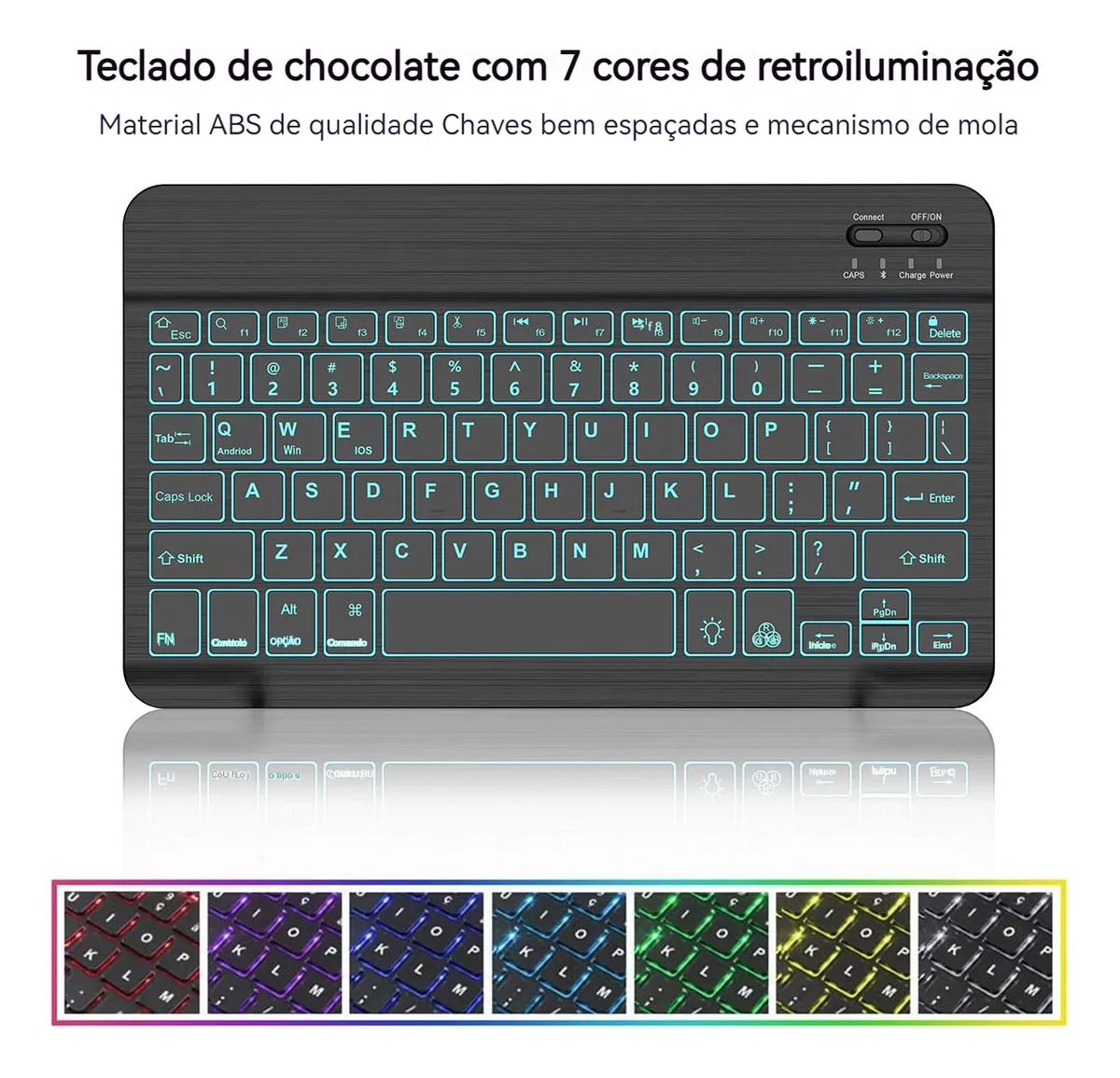 Retroiluminados Teclado+mouse+capa Para iPad 9ª/8ª/7ª - Imagem 10