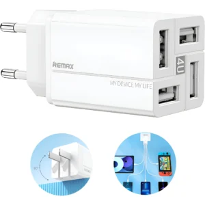 4 Portas USB C Carregador de Parede Carregamento Rápido