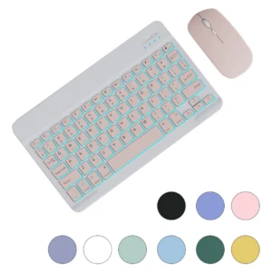 Teclado E Mouse Bluetooth Retroiluminado Para iPad 9ª/air5/4
