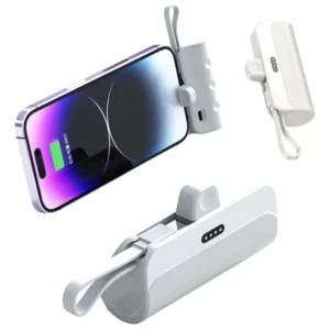 Power Bank de Bolso: 5000mAh 10W com 2 Portas Tipo C/para iPhone