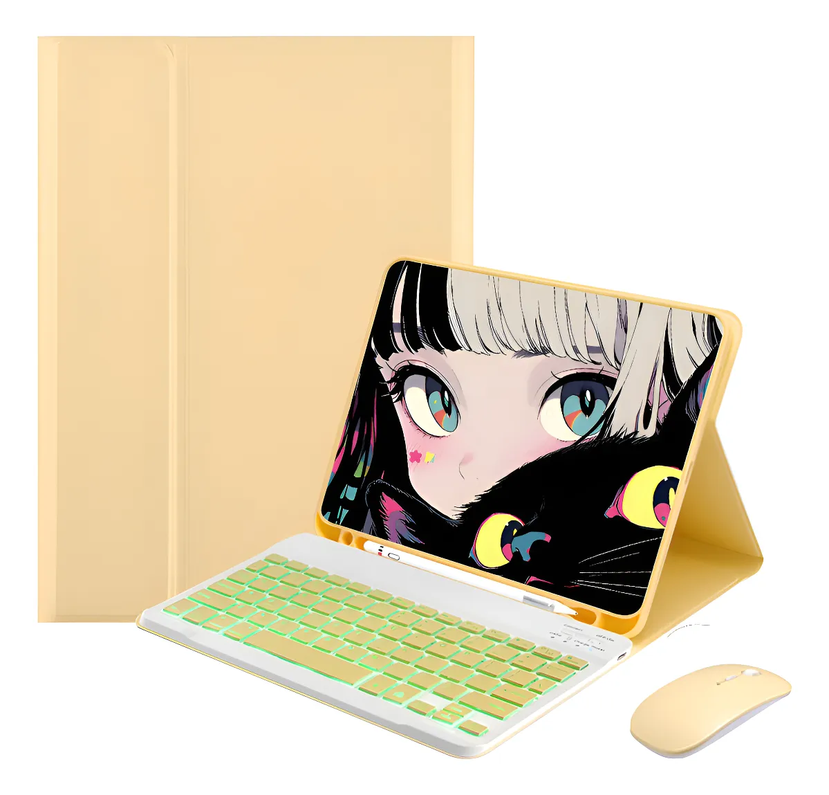 Retroiluminados Teclado+mouse+capa Para iPad 9ª/8ª/7ª - Imagem 15