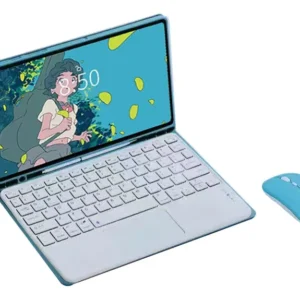 Teclado Touch + Mouse Recarregável + Capa Para Tab S7/s8 Cor Sky Cloud Azul Shell & Touch Teclado & Mouse