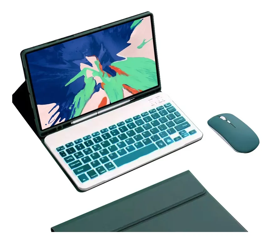 Retroiluminados Teclado+mouse+capa Para iPad 9ª/8ª/7ª - Imagem 16