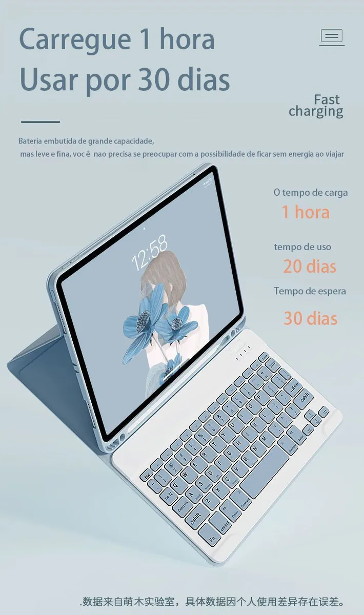 Teclado Retroiluminado + Capa Para Tab S7/s8plus/s7fe+ 12.4 - Imagem 5