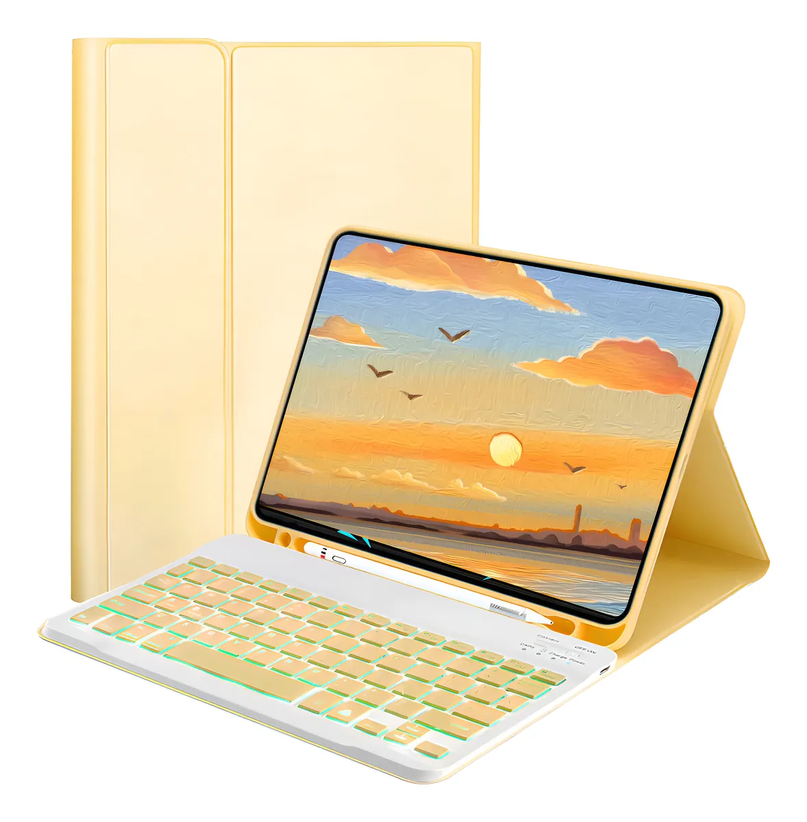 Capa Para Tab A8 10.5 X200/x205 Teclado Bluetooth Iluminado Cor Preto Teclado Iluminado - Imagem 2