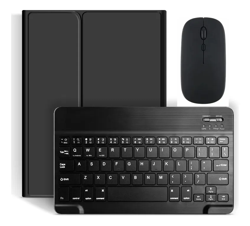 Capa Para iPad Geração 9/8/7 Com Teclado E Mouse Redondo Cor Tartrazina capa redonda teclado mouse - Imagem 21