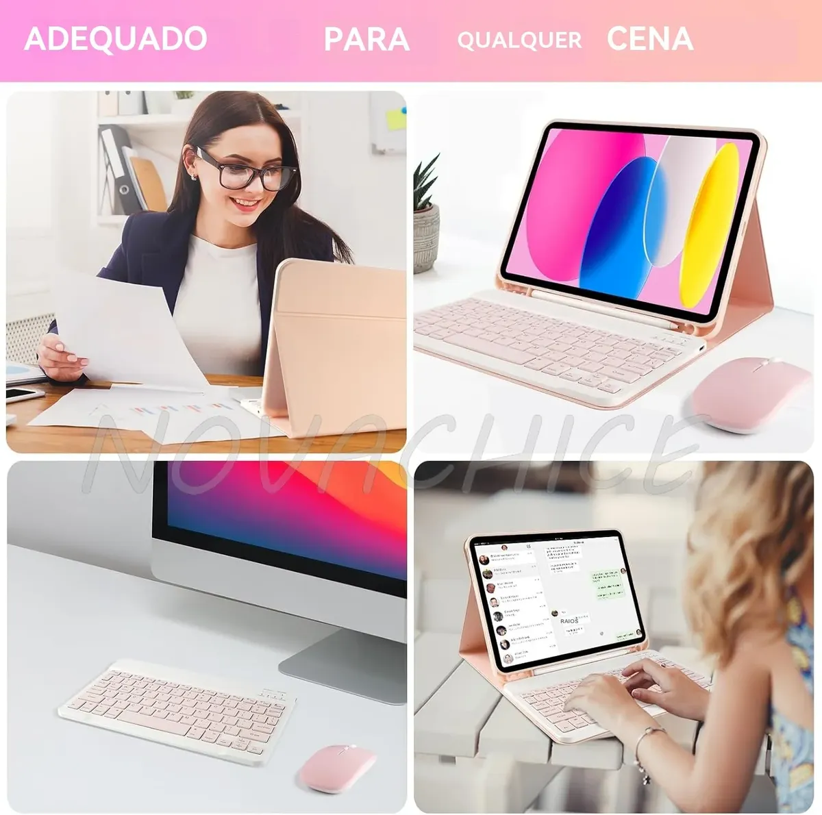 Capa Tablet+teclado+mouse Para iPad 10.2'' 9ª 8ª 7ª Geração - Imagem 9