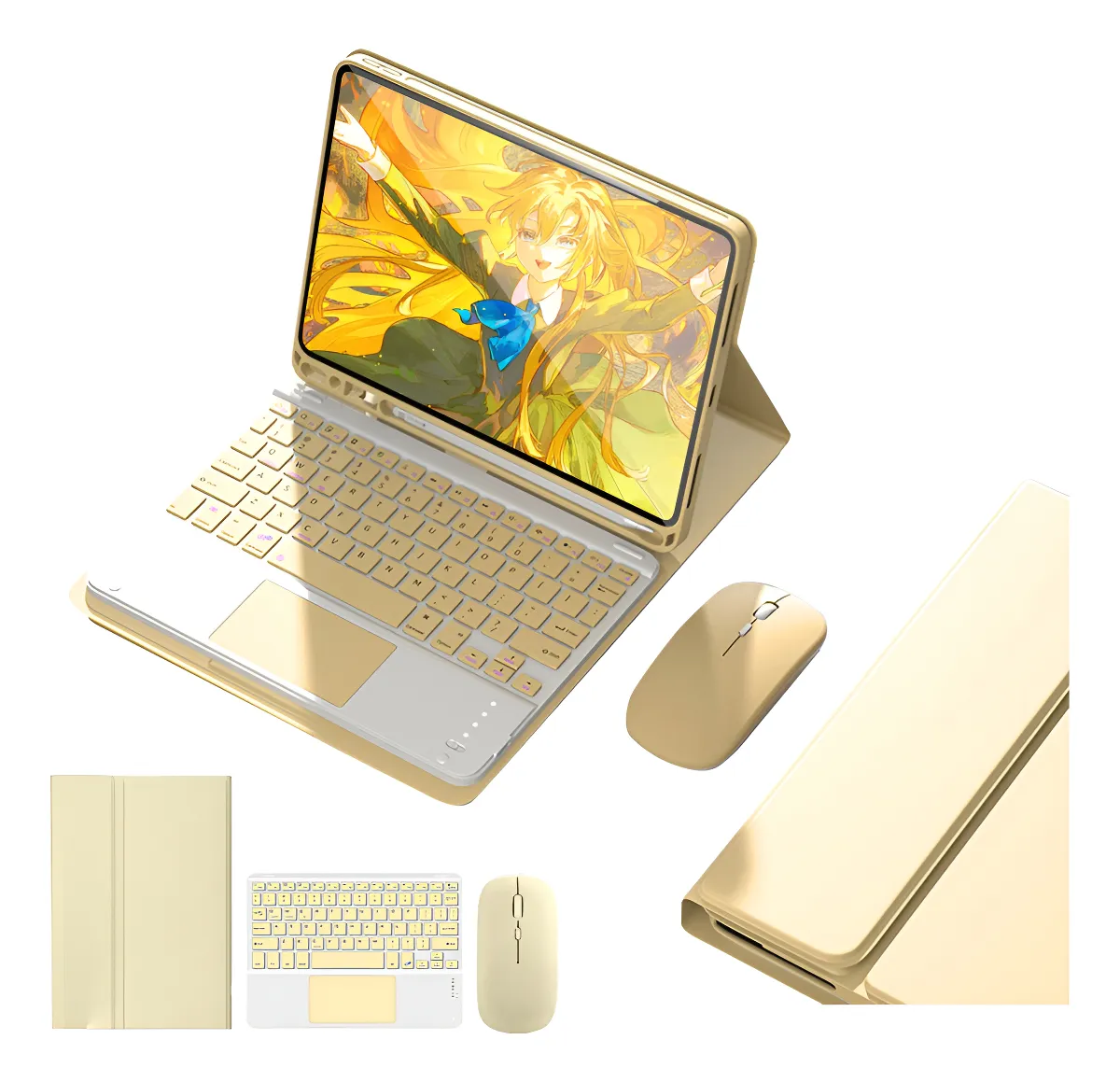 Capa Para iPad Air 11 Pol. (m2/m3) Com Teclado Touch + Mouse