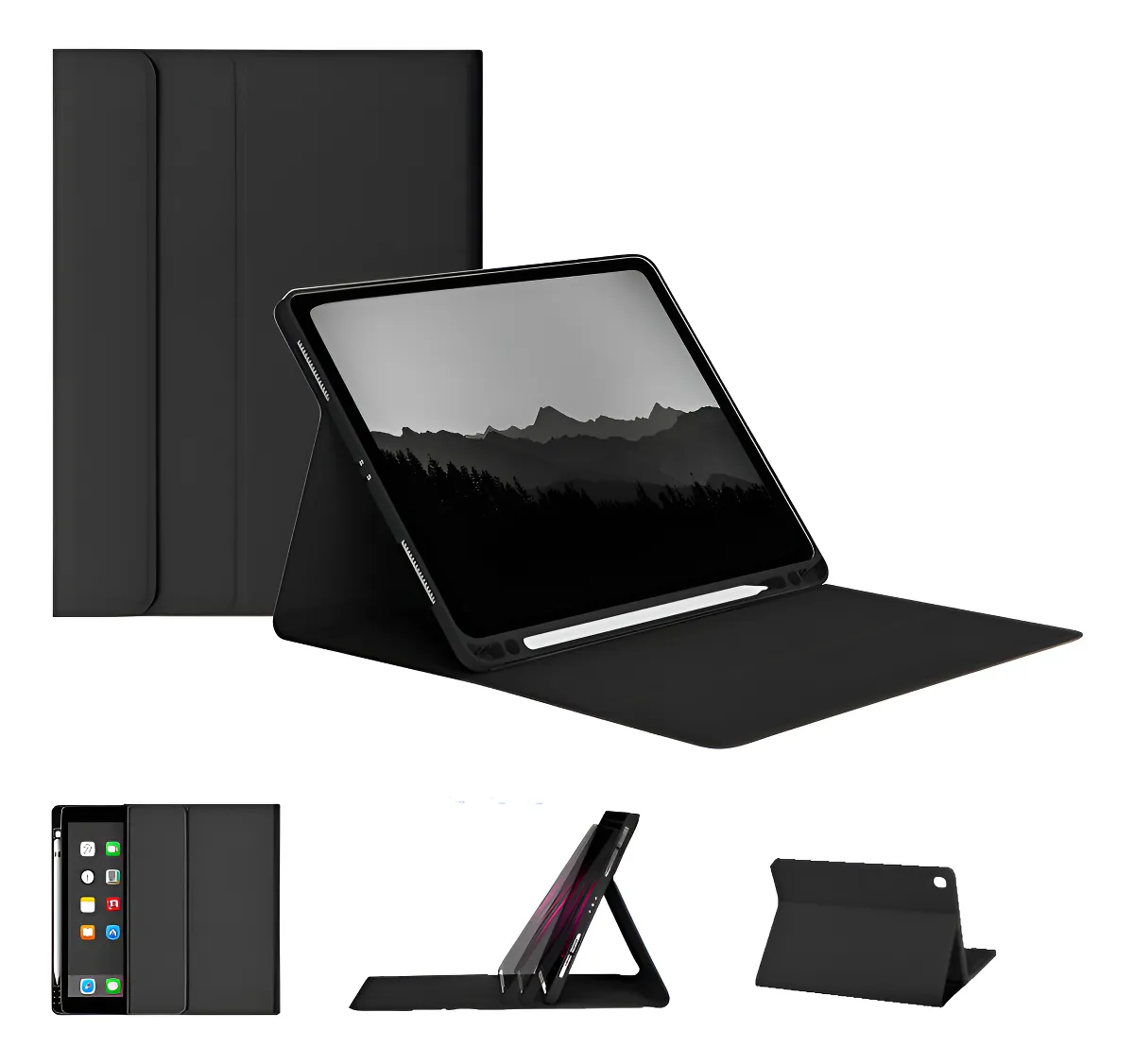 Capa Smart Magnética Dobrável Para iPad 9/8/7/air 3/pro10.5 Cor Névoa Azul - Imagem 4