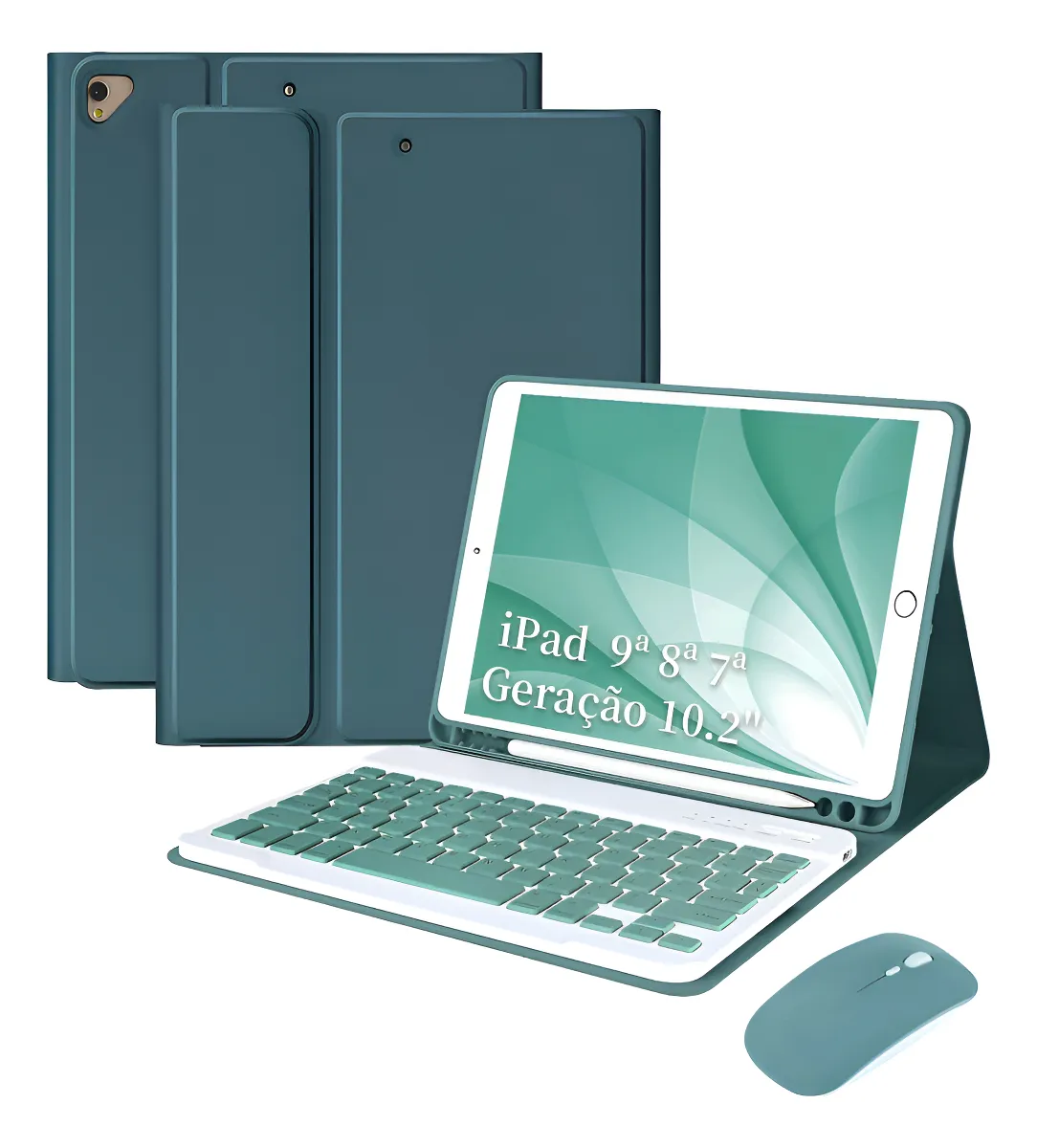 Capa Tablet+teclado+mouse Para iPad 10.2'' 9ª 8ª 7ª Geração - Imagem 12