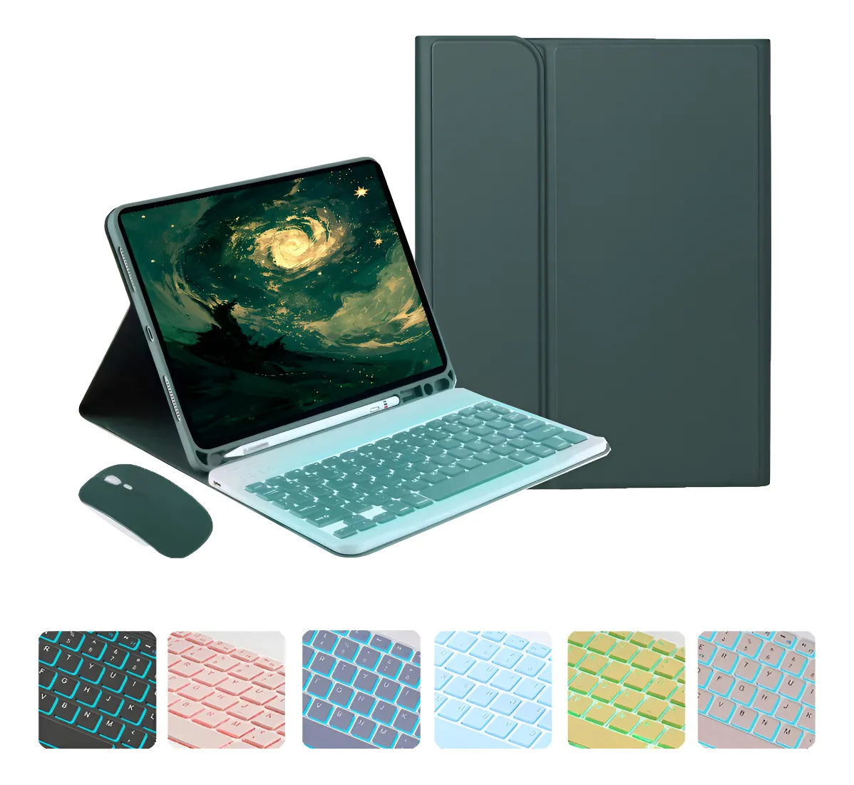 Teclado Retroiluminado + Capa Para Tab S7/s8plus/s7fe+ 12.4 - Imagem 13