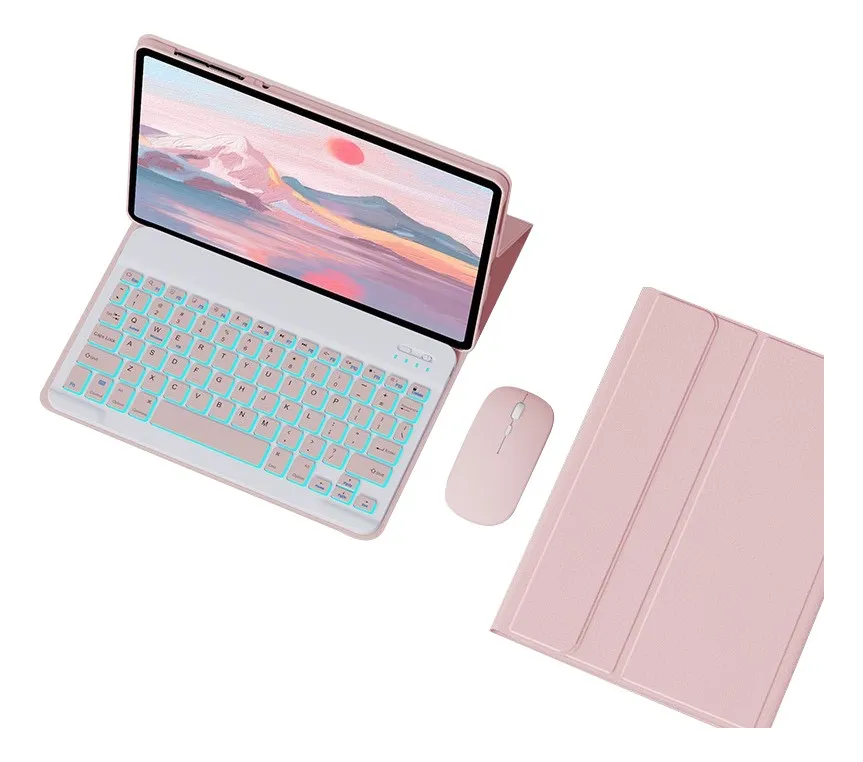 Retroiluminados Teclado+mouse+capa Para iPad 9ª/8ª/7ª