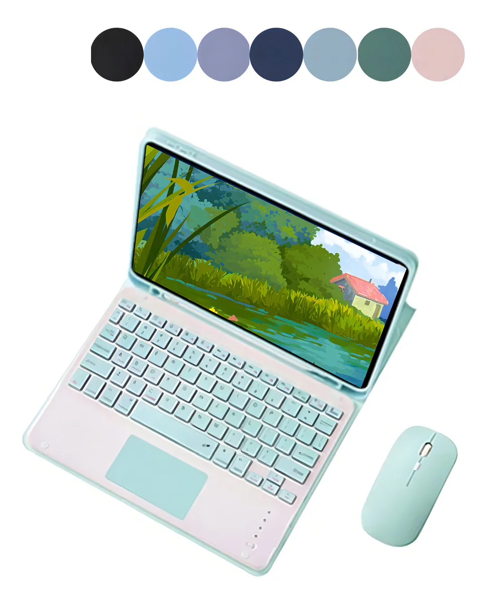 Capa Para iPad Air4/air5 10.9pol E Teclado De Bluetooth Cor Sakura Pink + Teclado - Imagem 23