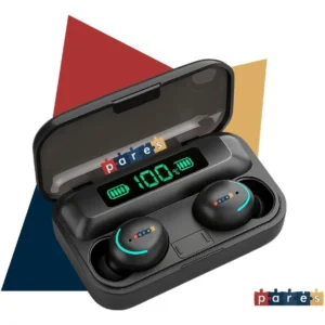 Fone De Ouvido Sem Fio Bluetooth F9-5 Pares Som Imersivo Powerbank Moderno Bateria Longa Duração Academia Compativel Com Todos Celulares