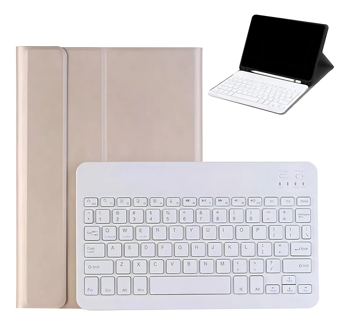 Teclado Inteligente Sem Fio e Capa Para Samsung Tab A7 (10,4) Cor Preto Preto Teclado - Imagem 3