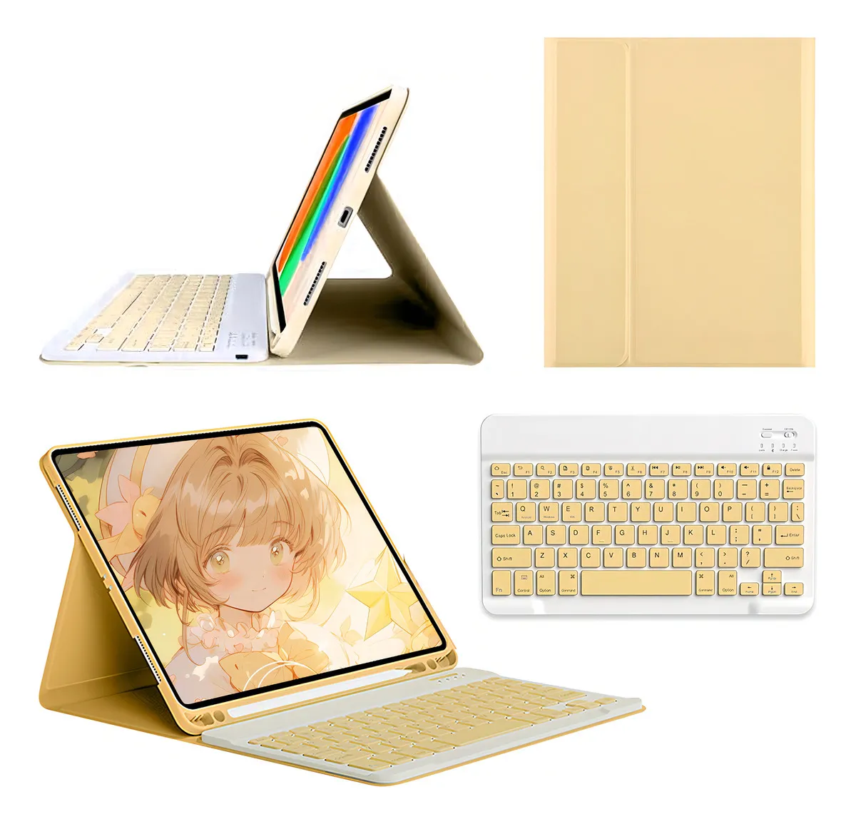 Capa Para iPad 11a A16/10a Geracao (10,9) Com Abnt2 Teclado Cor Preta Capa + Preto Teclado - Imagem 7