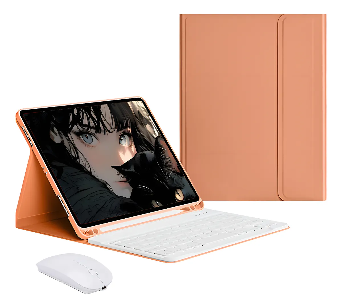 Teclado,mouse E Capa Para iPad Air4/ Air5 10,9'' A2588 A2316 Cor Mist Blue + Mist Blue Teclado + Mist Blue Carregamento Bluetooth Mouse - Imagem 4