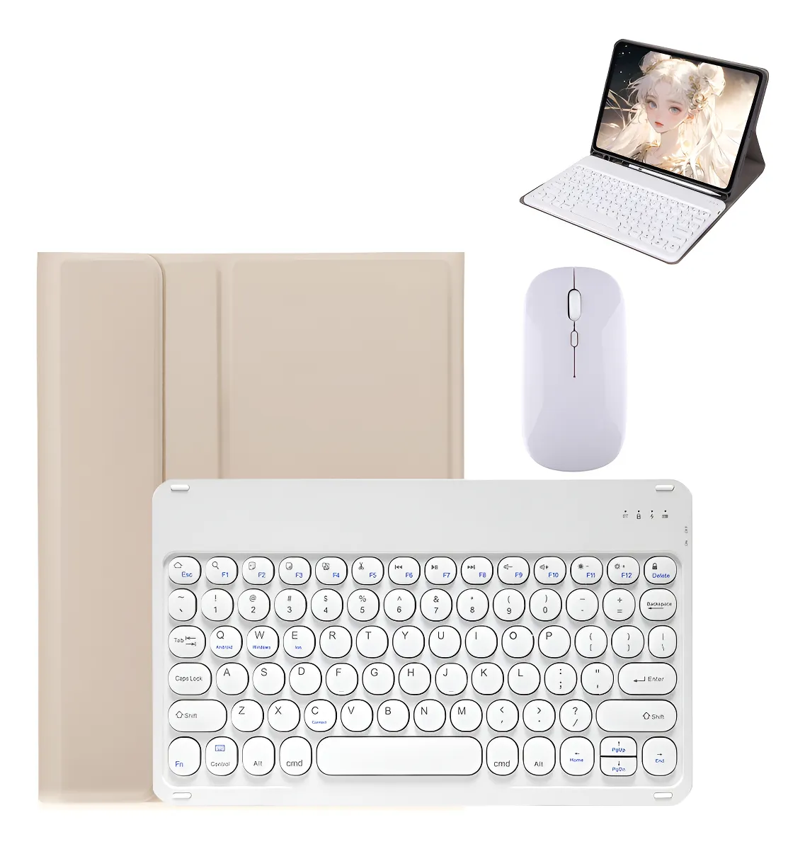 12.4pol Teclado Com Capa Mouse Para Samsung Tab S10+/s9fe+ - Imagem 18