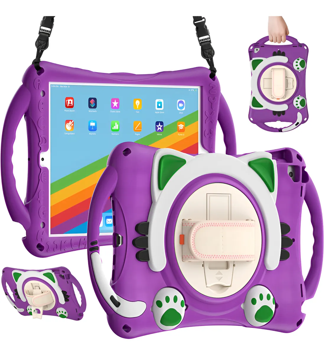 Com Alça Capa Anti-queda 360º Para iPad Air 4 Air 5 Pro 11