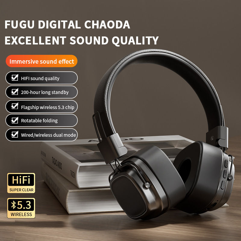 2025 Novos Fones de Ouvido Sem Fio Bluetooth 5.3 Estilo Retrô Americano Over-Ear com Graves Potentes para Celulares e Computadores - Imagem 8