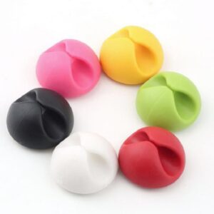 Single-hole earphone winder desktop self-adhesive single-hole fixer mobile phone cable buckle fixer storage organizer