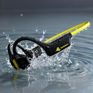 Fones de ouvido de condução óssea personalizados para novos produtos transfronteiriços, fones de ouvido Bluetooth para natação, à prova d'água profunda para ciclismo ao ar livre, corrida e fitness