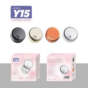 Novo modelo Y15 2026 de fone de ouvido Bluetooth mini ultracompacto, sem fio, alta qualidade de som, para sono, longa duração da bateria, modelo privado, universal