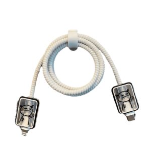 Creative Personality Applicable Apple 15 Transparent Charging Cable Protective Cover 20W Charging Head Cover Mobile Phone Data Cable Bite