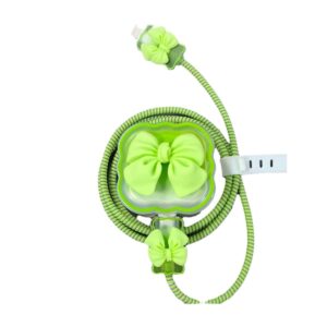 British Standard Wavy Heart Bow Suitable for Apple 20W Charger Protective Cover Iphon Data Cable Protective Cover