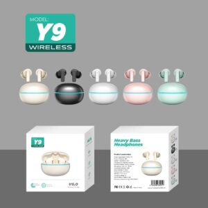 Fones de ouvido sem fio Bluetooth de sucesso internacional 2026, novo modelo, haste curta, anel iluminado, longa duração da bateria, conexão automática ao abrir com sensor Hall