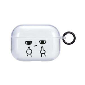 For Airpodspro2 Apple Earphone Case Kuso Emoji Headphone Protective Case 1/2/3/pro Soft Case Transparent