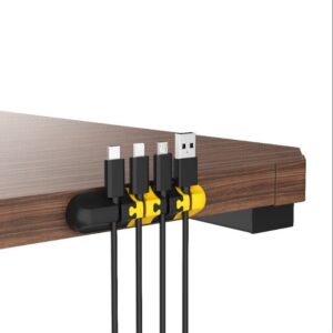 Desktop self-adhesive silicone wire organizer earphone wire mobile phone data wire multi-function wire winder wall fixer