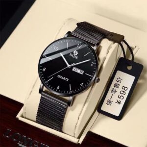 Silent Quartz Watch Trend Luminous Korean Version Trendyy Fashion Dual Calendar Student Junior High School Student Watch Watch Men's Watch