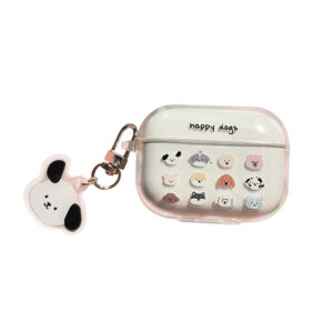 Cute Dog Suitable for Airpods1/2 Generation Headphone Case Pro3 Protective Shell Apple 3 Generation Headphone Transparent Soft Shell