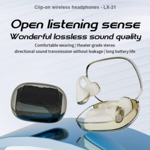 Lx-21 Lx-21Pro Novo Modelo Privado Fone de Ouvido Esportivo com Clipe na Orelha Bluetooth Tela Colorida Inteligente Controle por Toque Bateria de Longa Duração